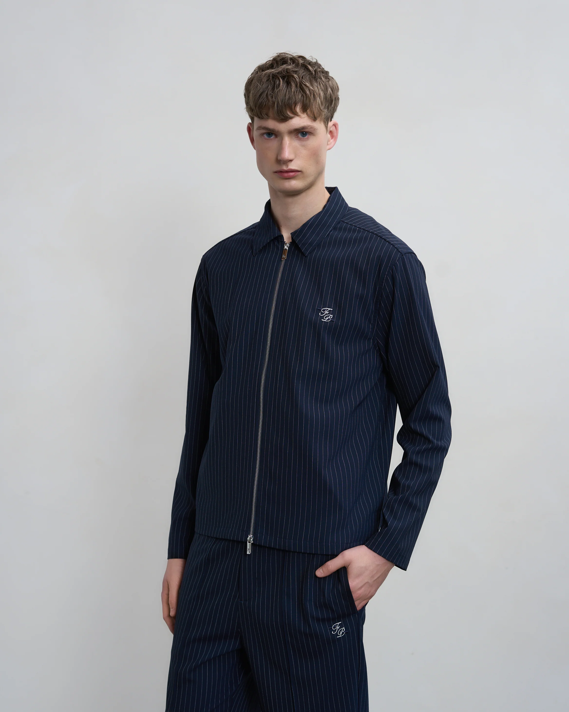 Coach Jacket Pinstripe Maritime Blue - Image 5