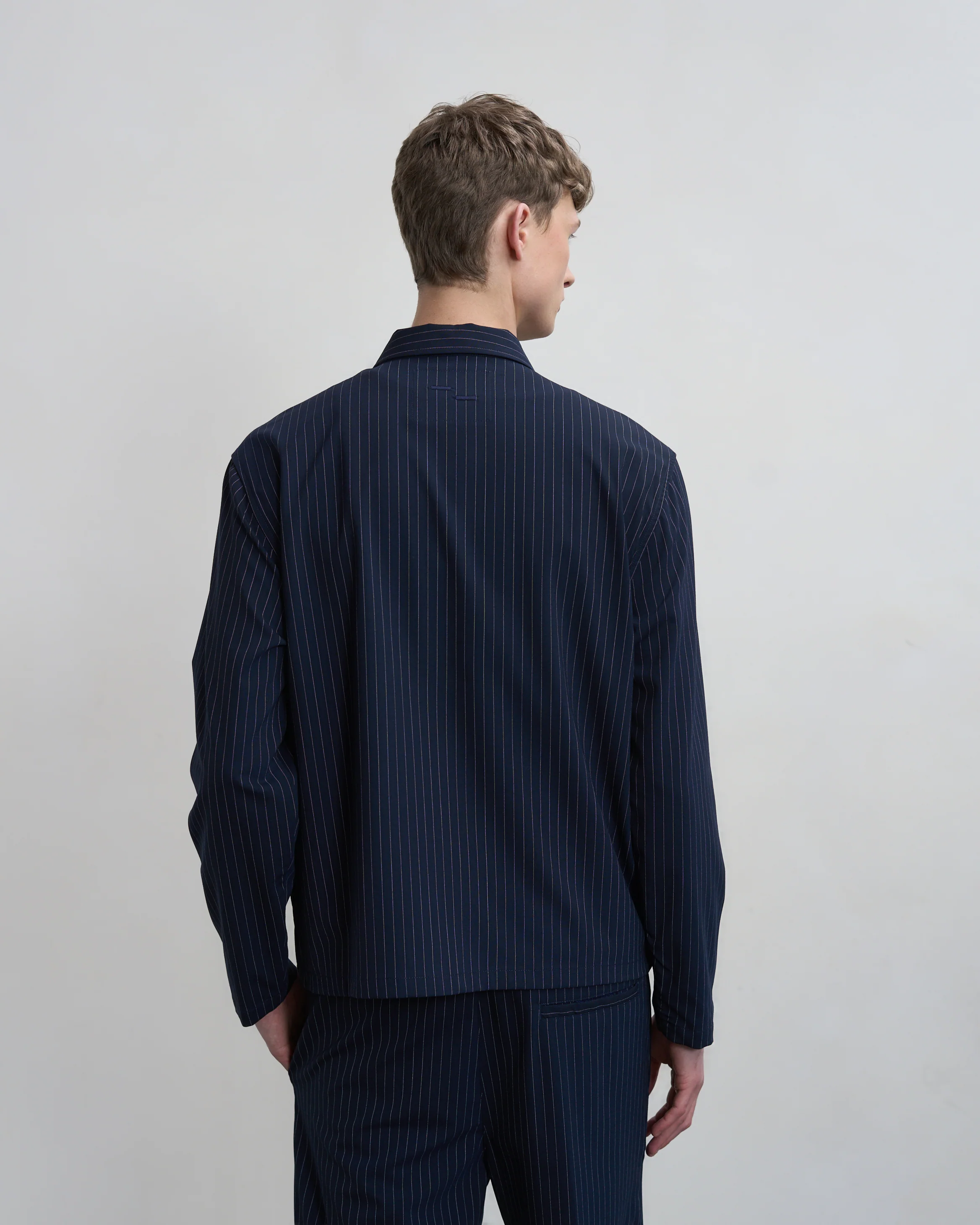 Coach Jacket Pinstripe Maritime Blue - Image 7