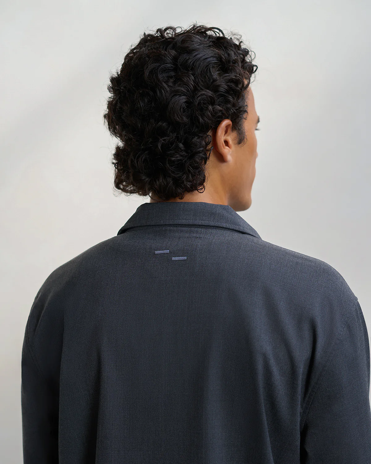 Coach Jacket Twill Wool Grey - Image 4