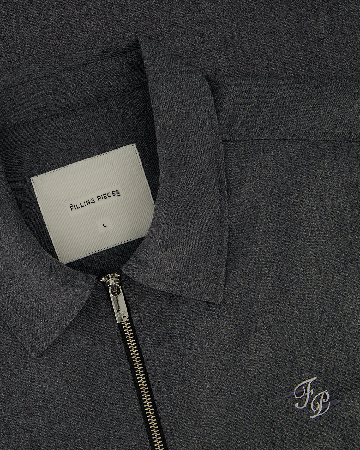 Coach Jacket Twill Wool Grey - Image 5