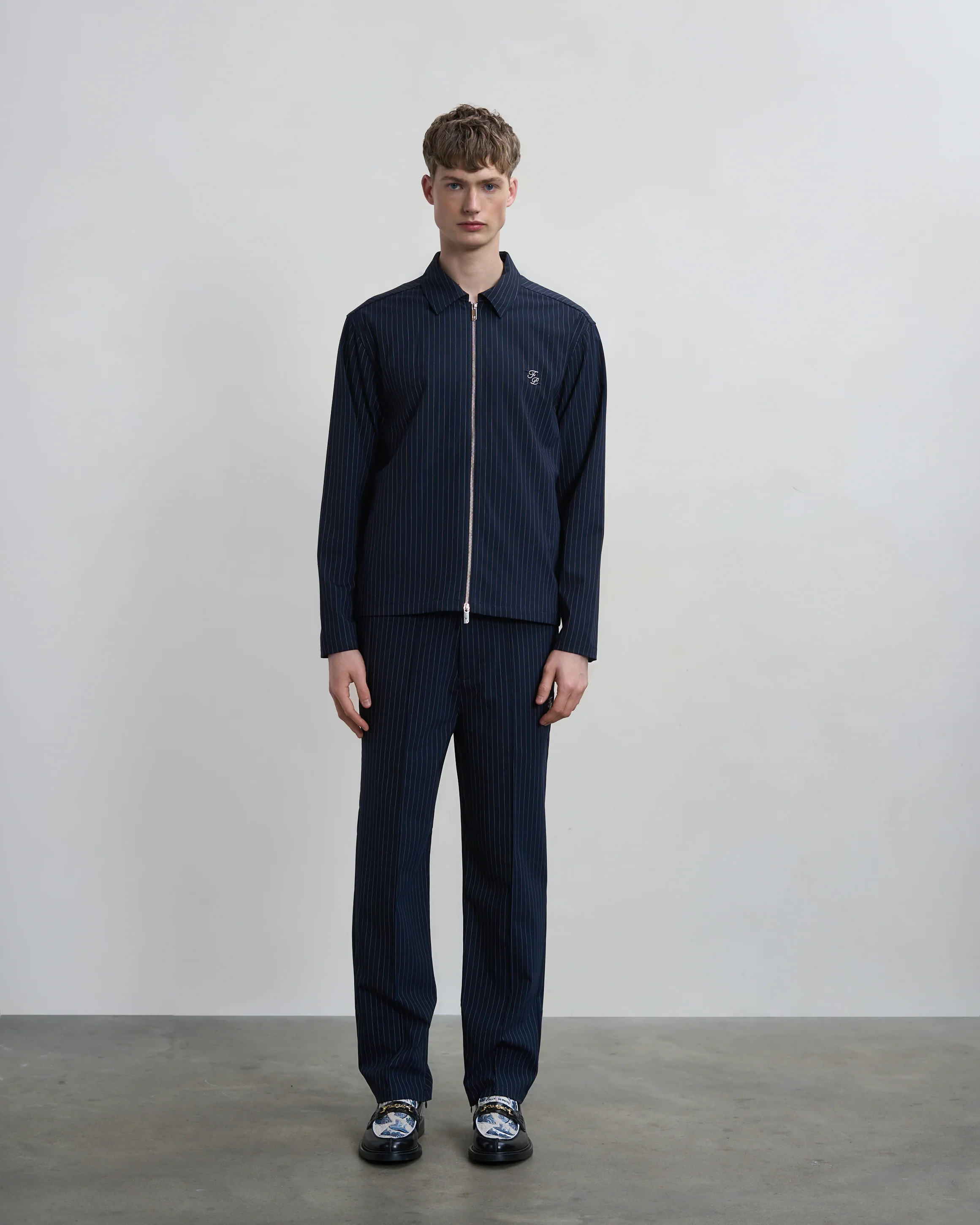 Coach Jacket Pinstripe Maritime Blue - Image 4