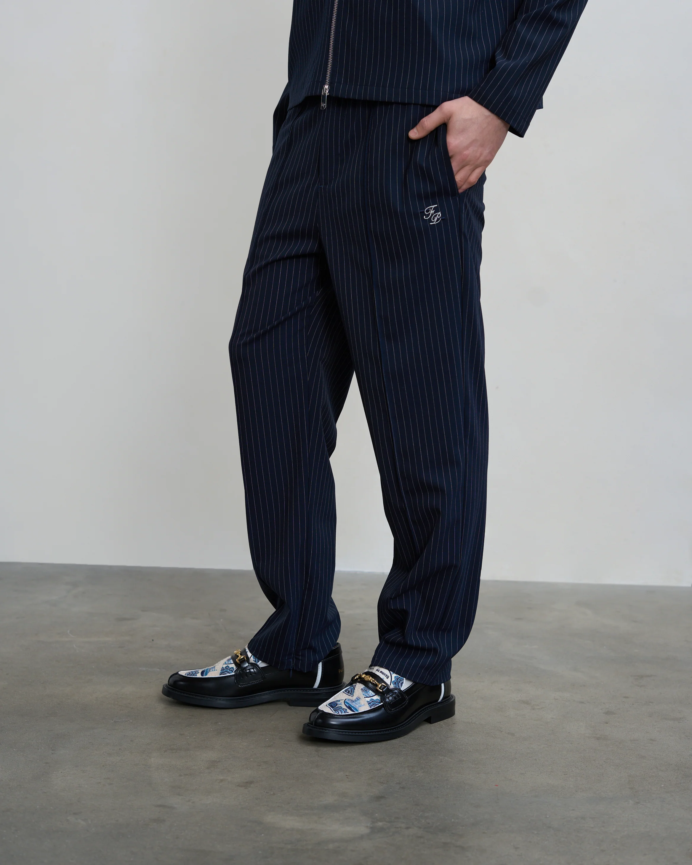 Coach Pants Pinstripe Maritime Blue - Image 5