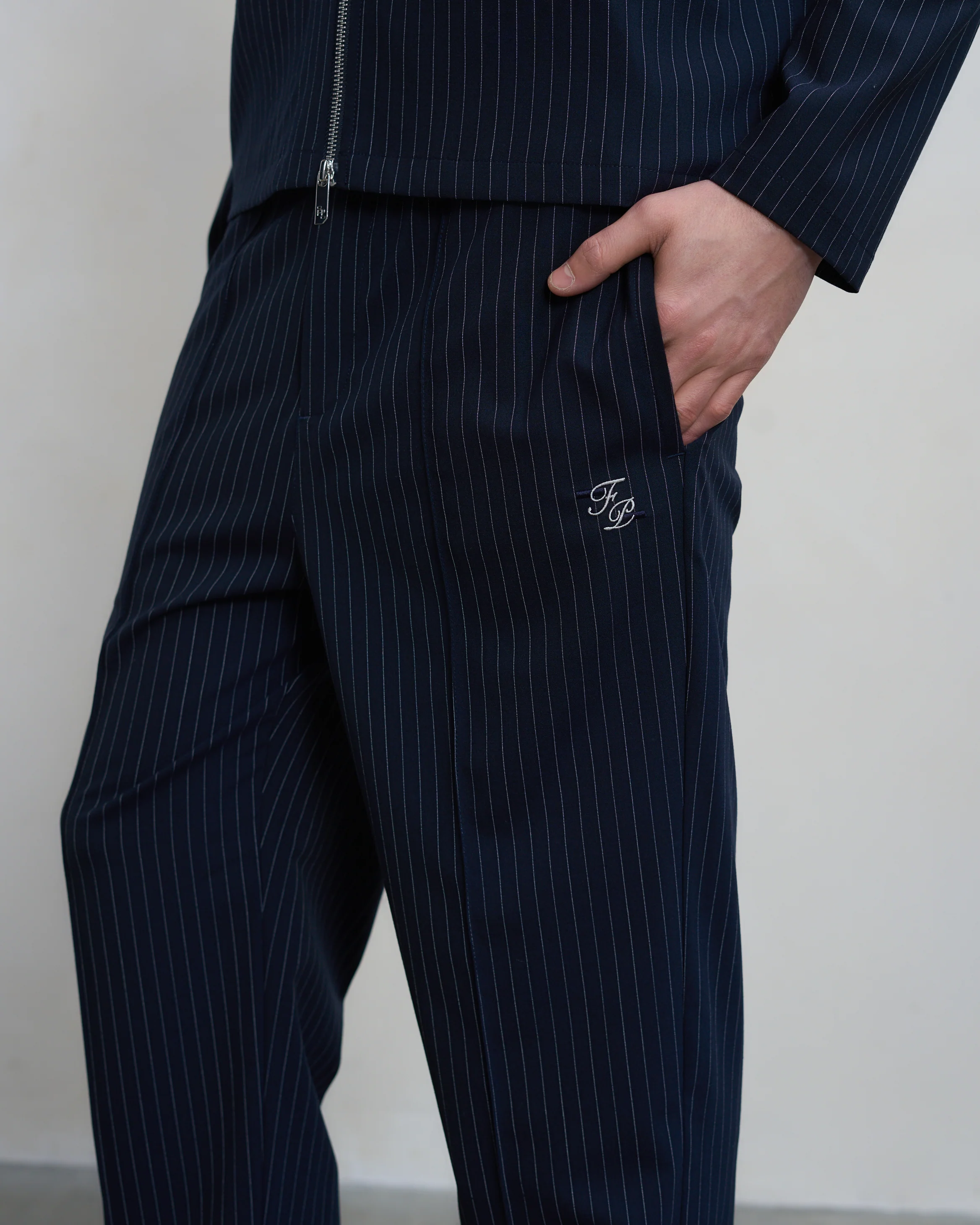 Coach Pants Pinstripe Maritime Blue - Image 6