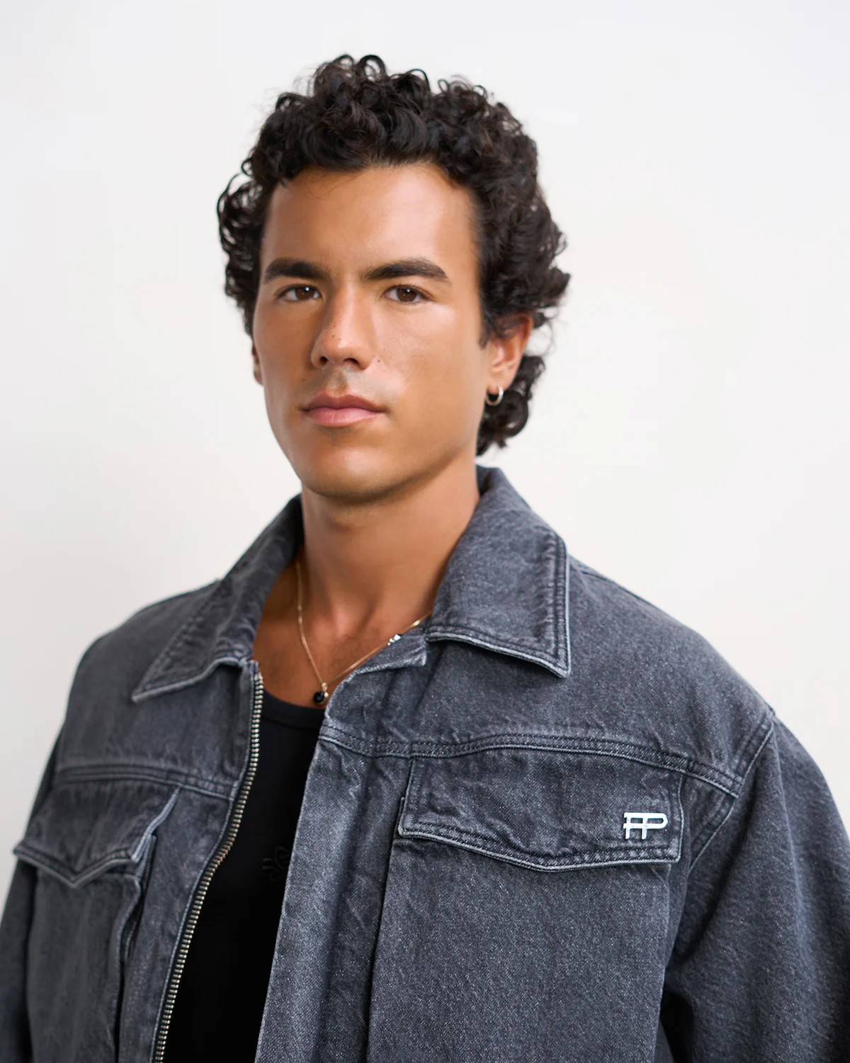 Denim Jacket Washed Black - Image 6
