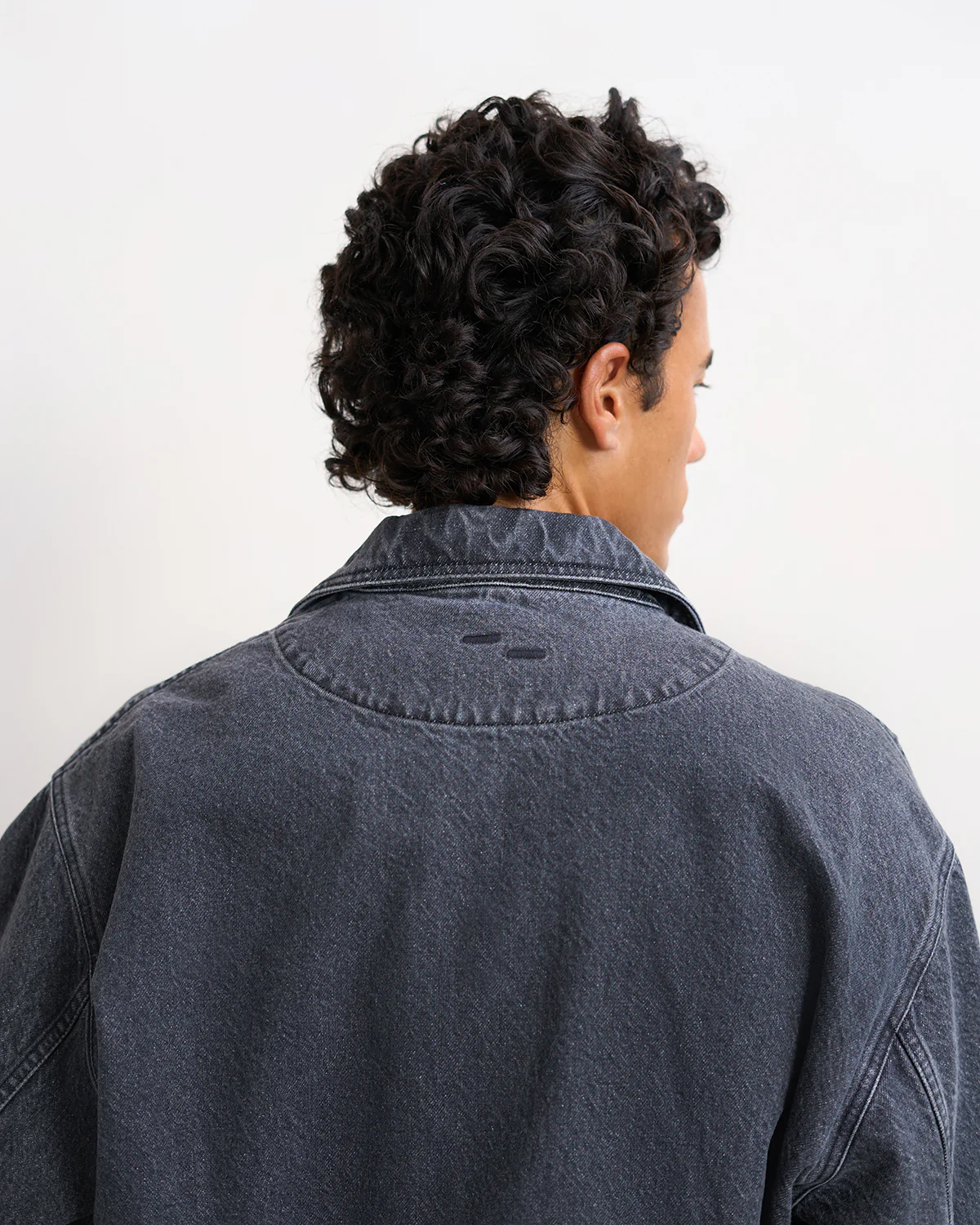 Denim Jacket Washed Black - Image 7