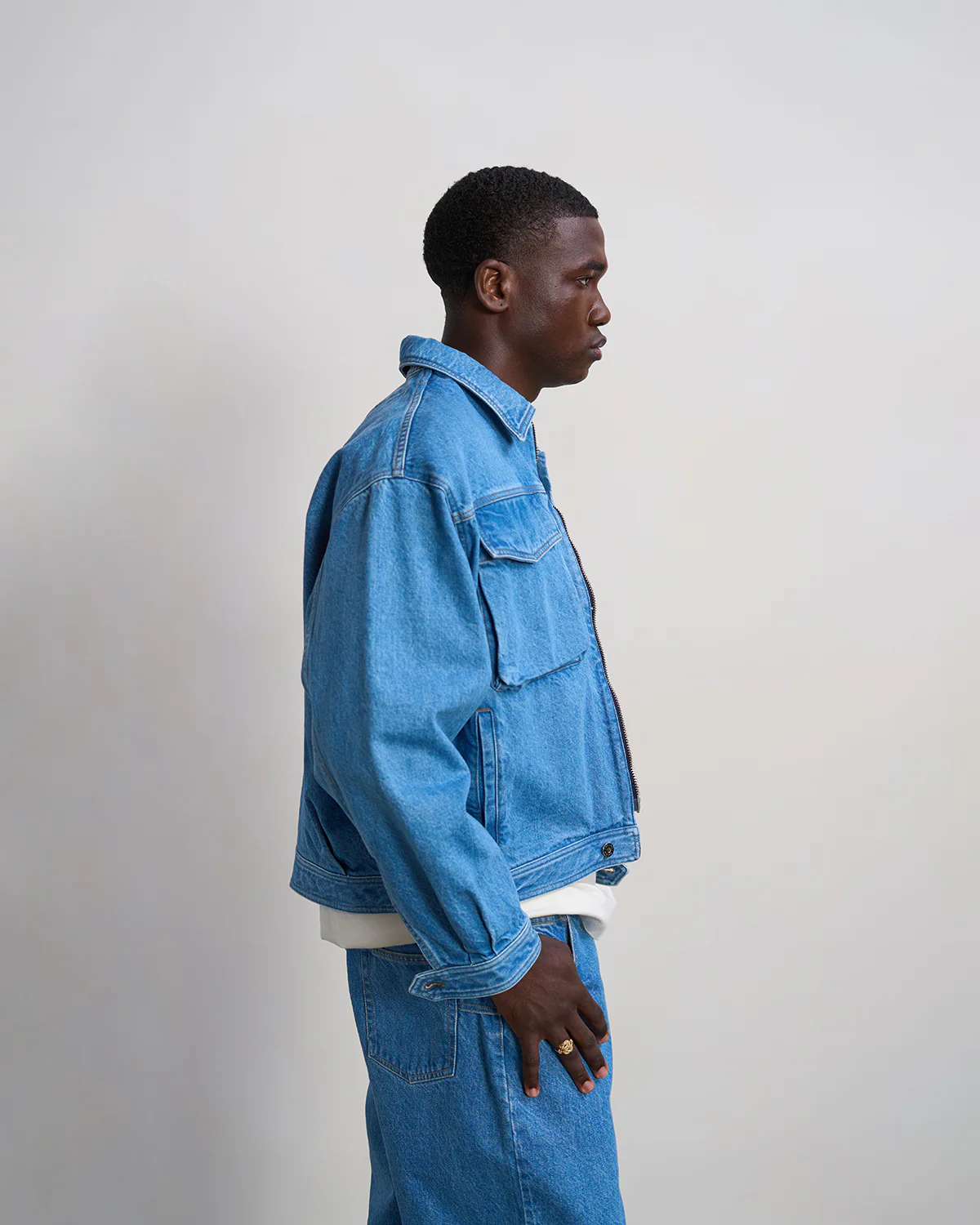 Denim Jacket Washed Indigo - Image 5