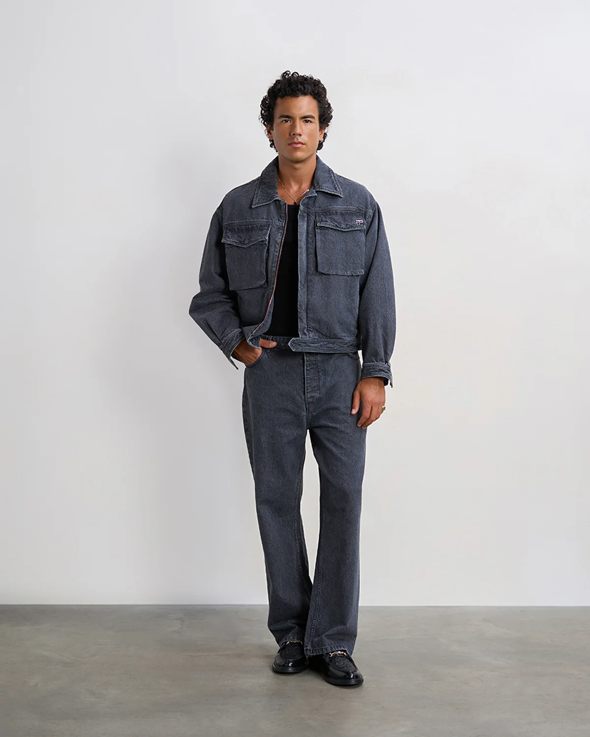 Denim Pants Washed Black - Image 4