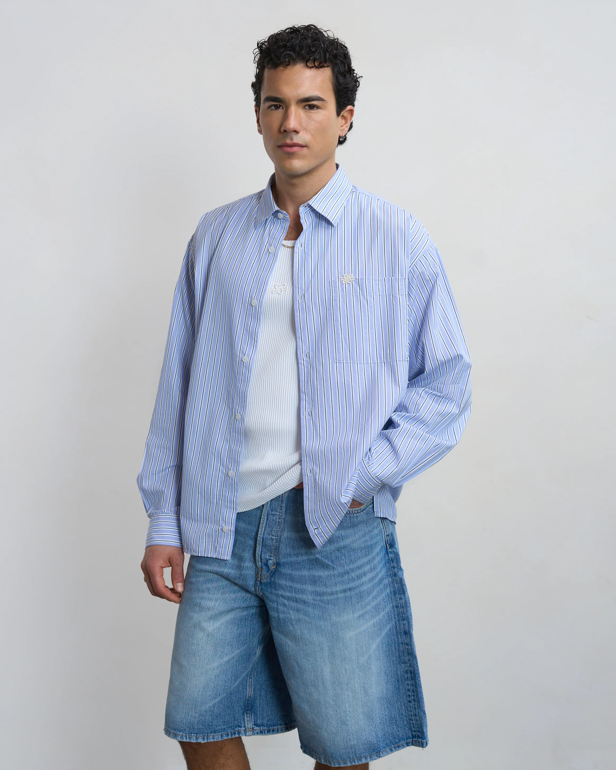Dress Shirt Striped Skyway - Image 4