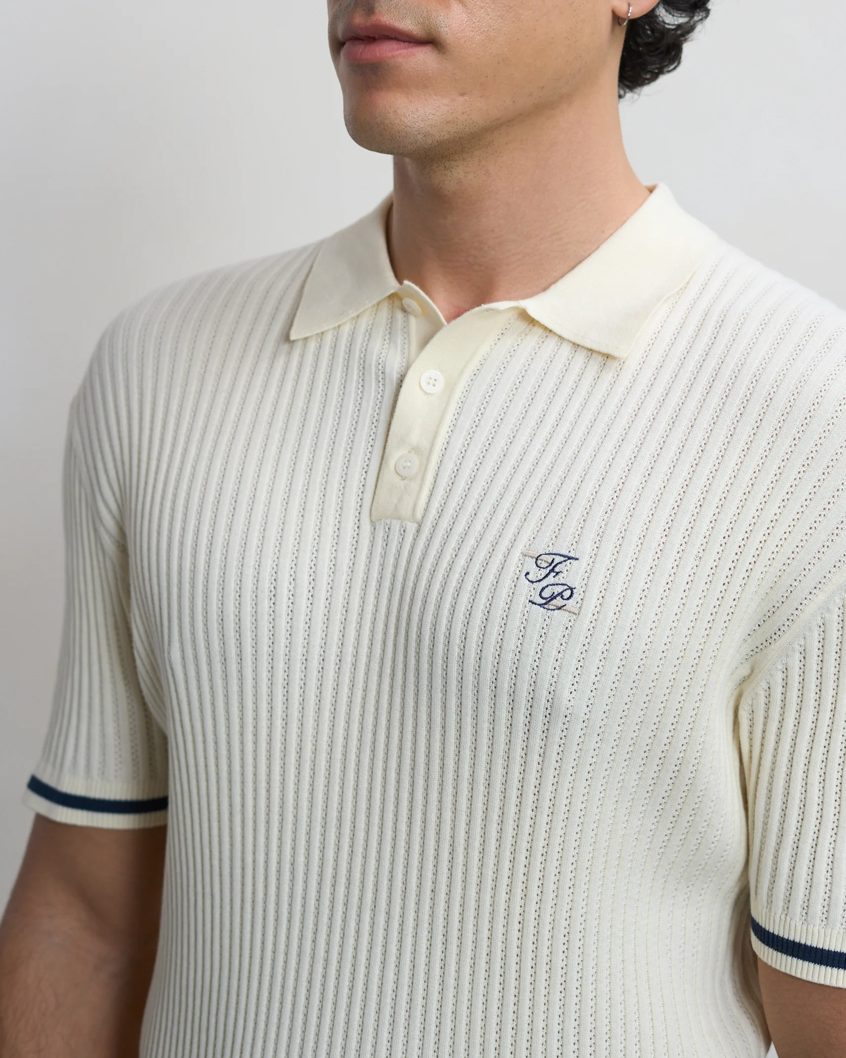 Fine Knit Polo Antique White - Image 5