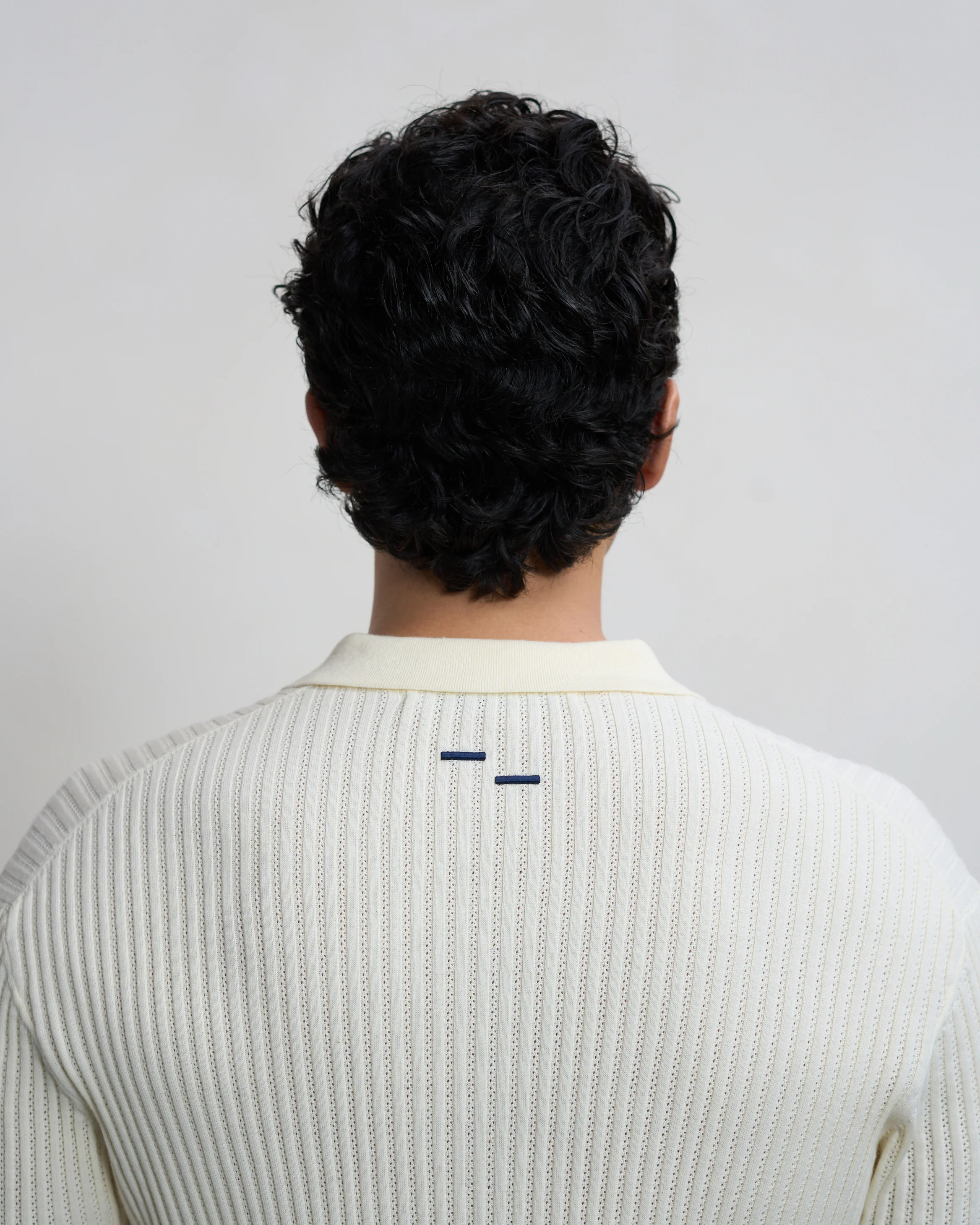 Fine Knit Polo Antique White - Image 6
