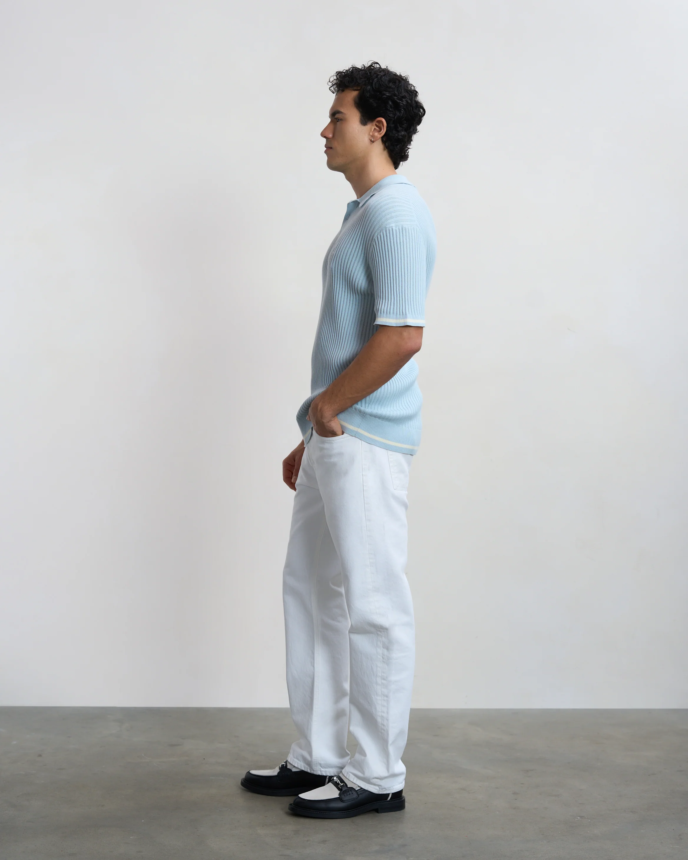 Fine Knit Polo Skyway - Image 5