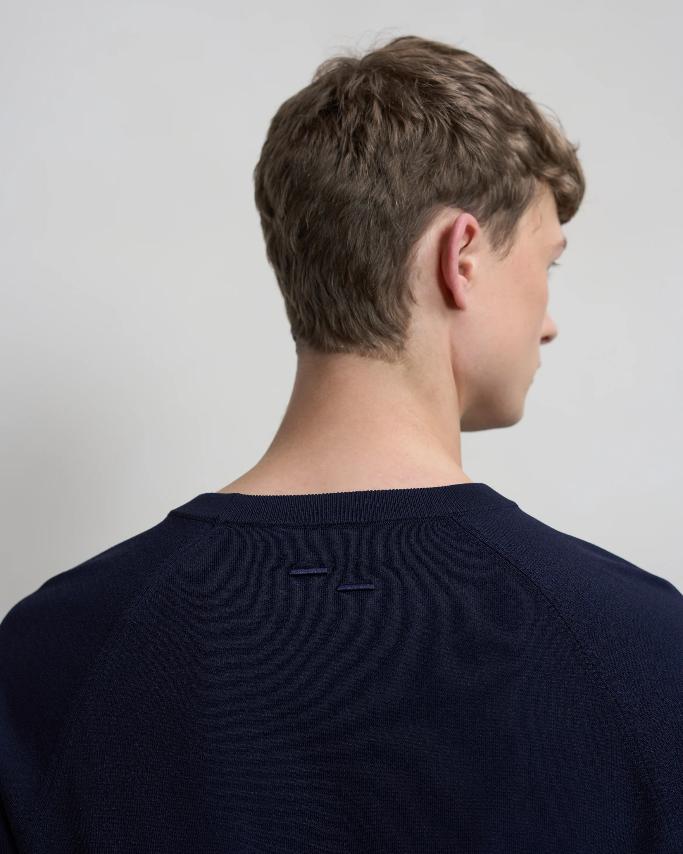 Knit T-shirt Raglan Navy - Image 7