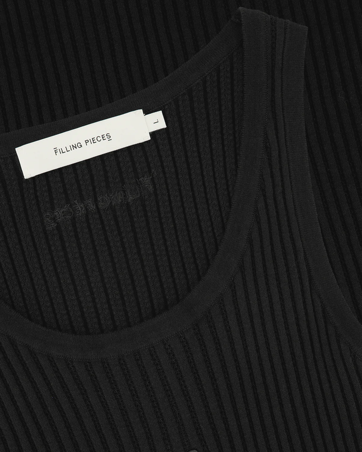 Knit Tank Top Black - Image 3