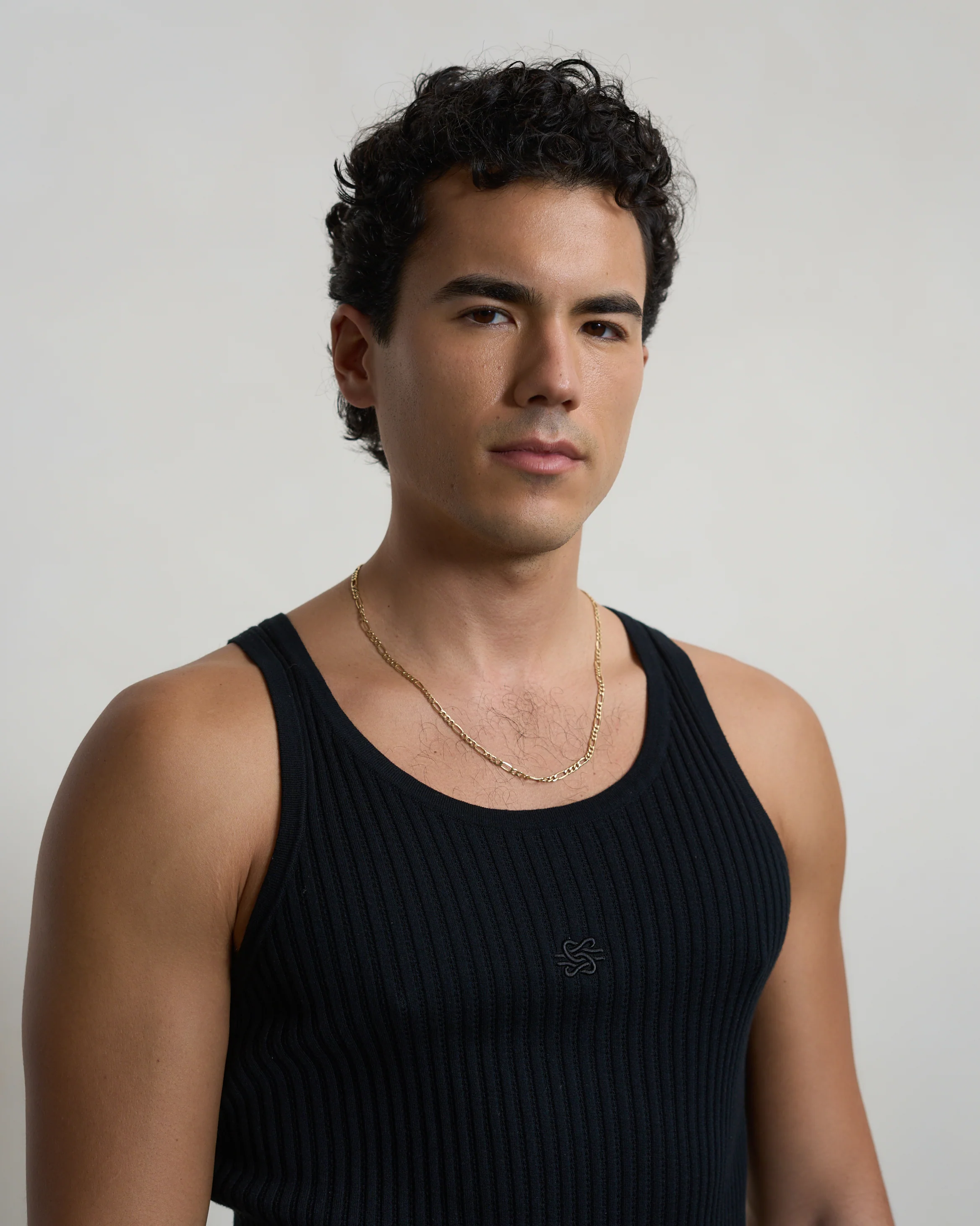 Knit Tank Top Black - Image 5