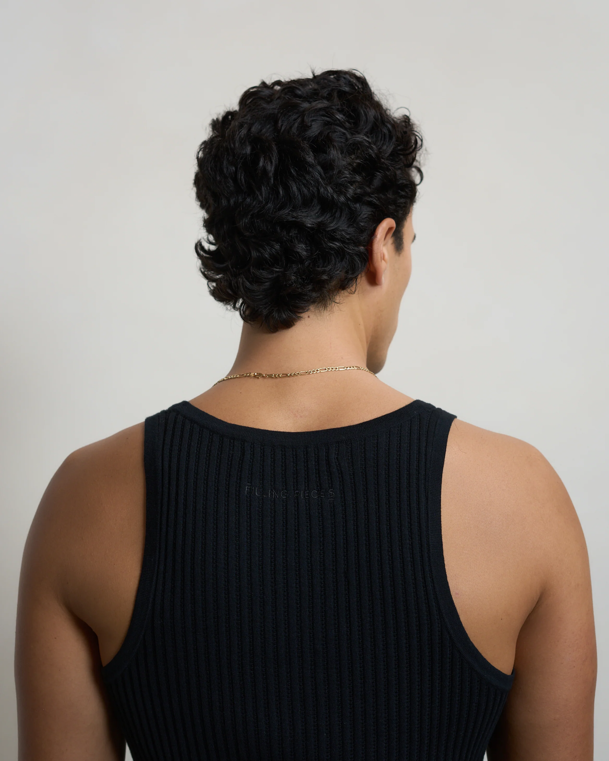 Knit Tank Top Black - Image 6