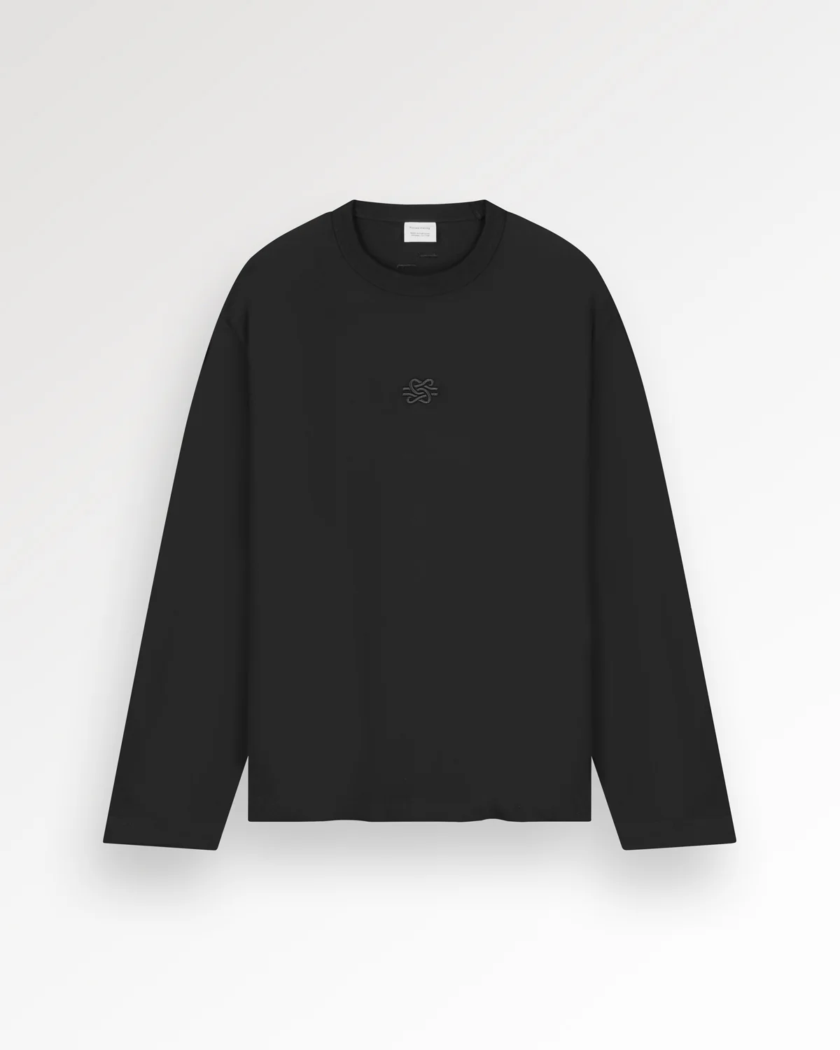 Longsleeve Boxy Embroidered Black