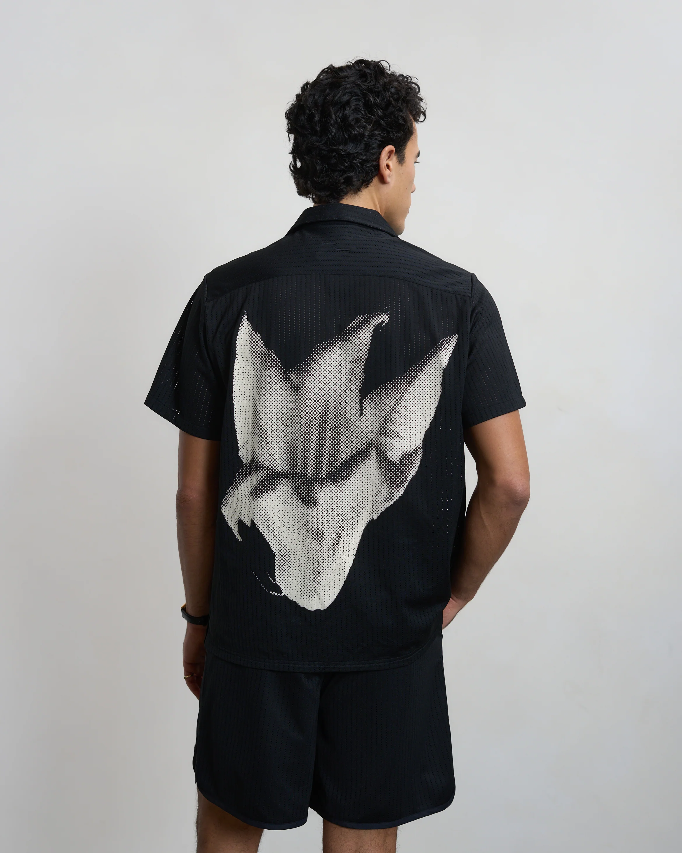 Resort Shirt Mesh Black - Image 5