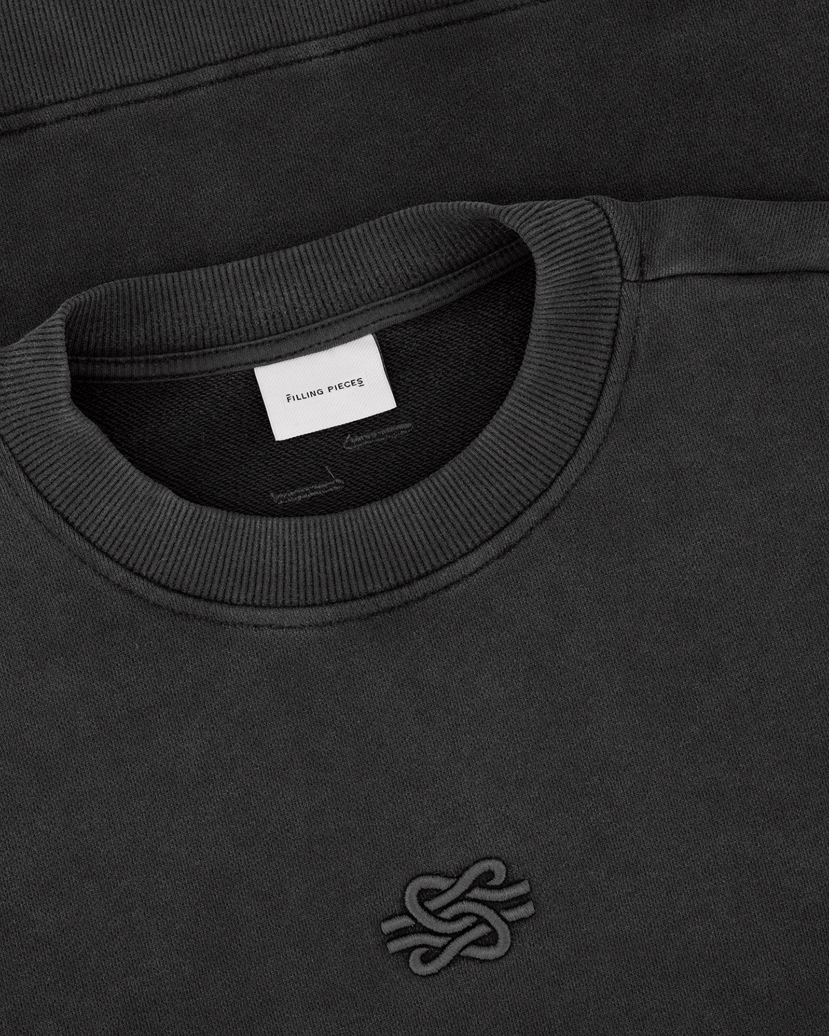 Sweatshirt Boxy Embroidered Vintage Black - Image 4