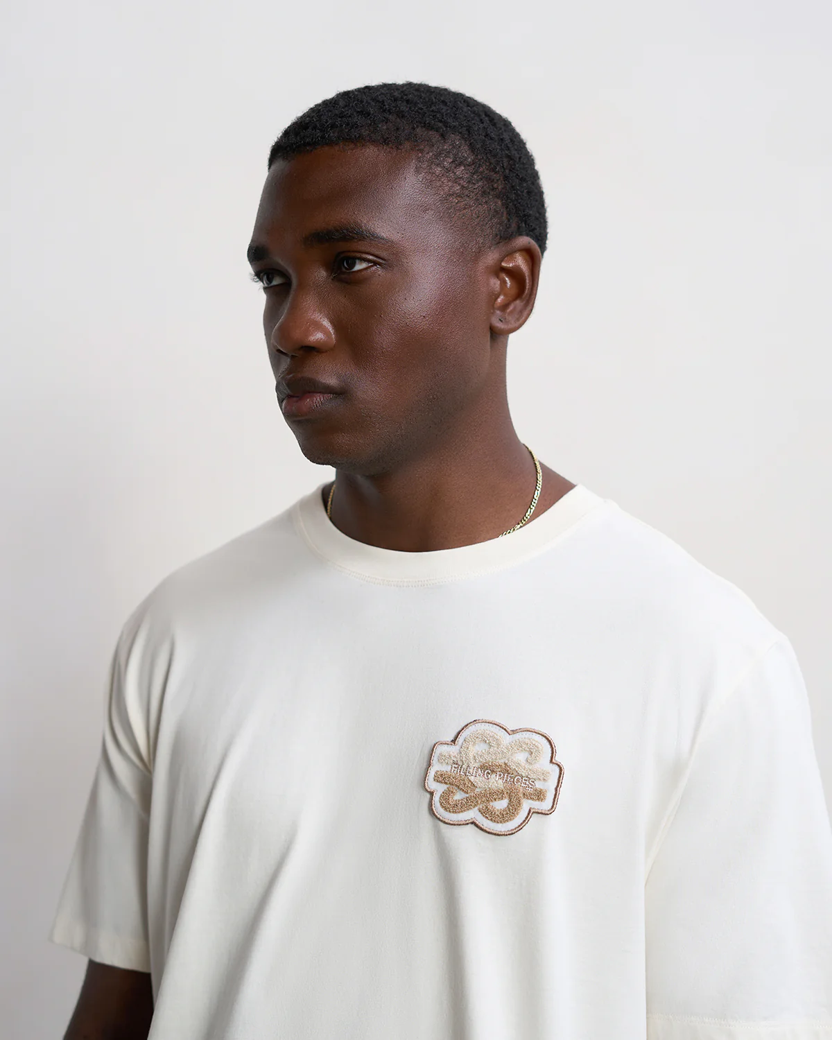 T-shirt Gowtu Tonal Antique White - Image 5