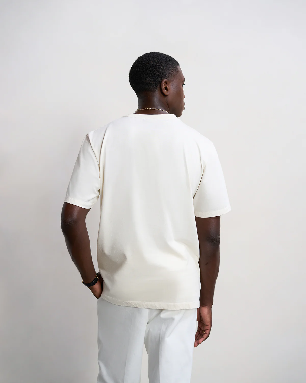 T-shirt Gowtu Tonal Antique White - Image 6