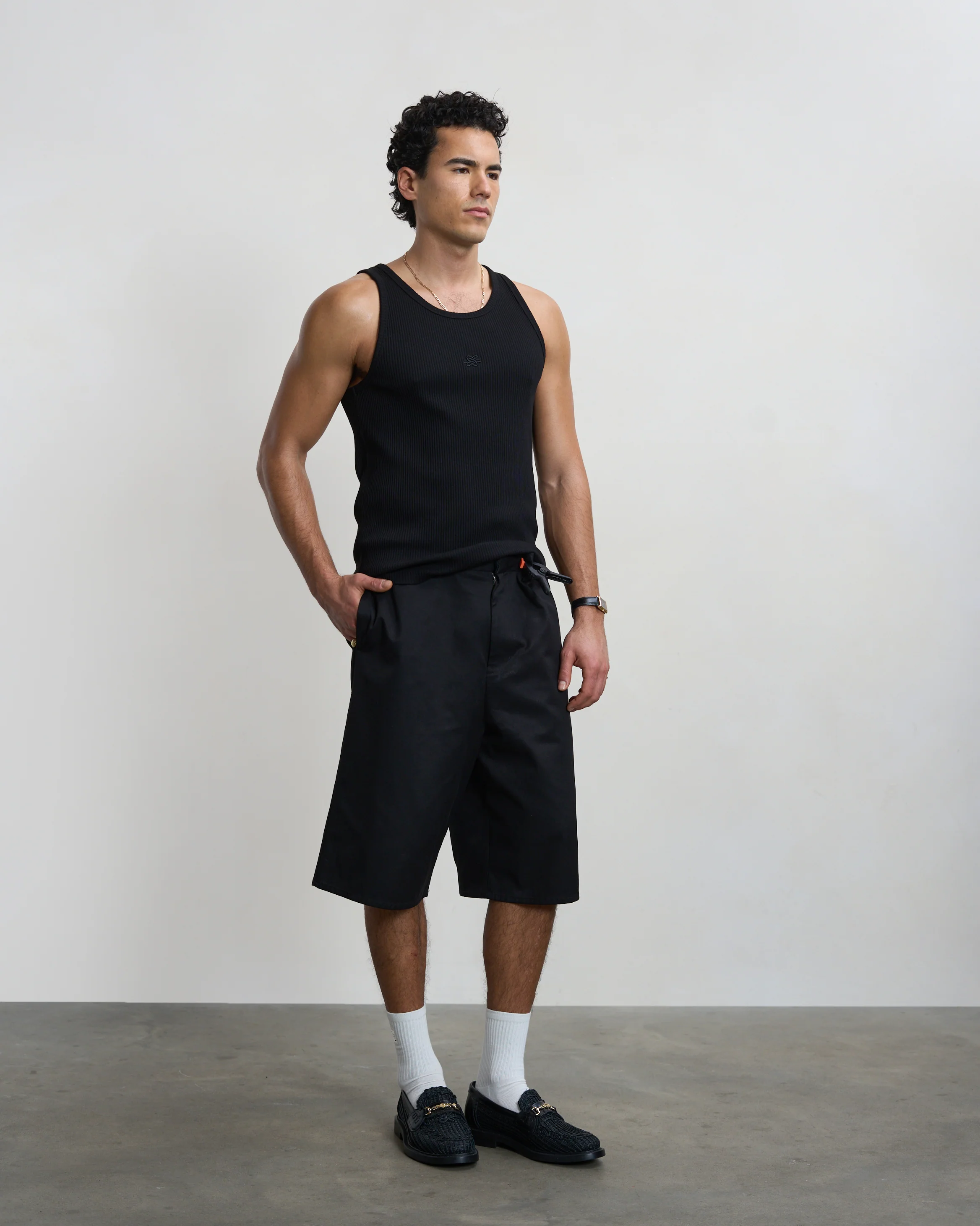 Tank Top Ribbed Black - Image 4