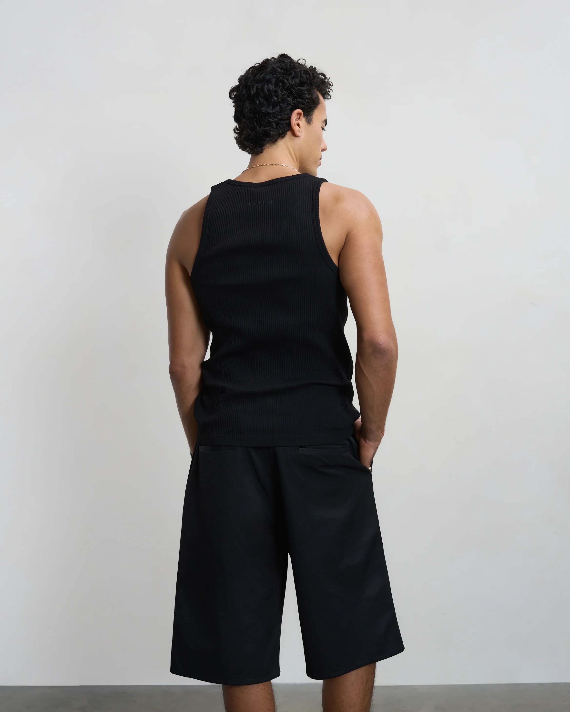 Tank Top Ribbed Black - Image 5