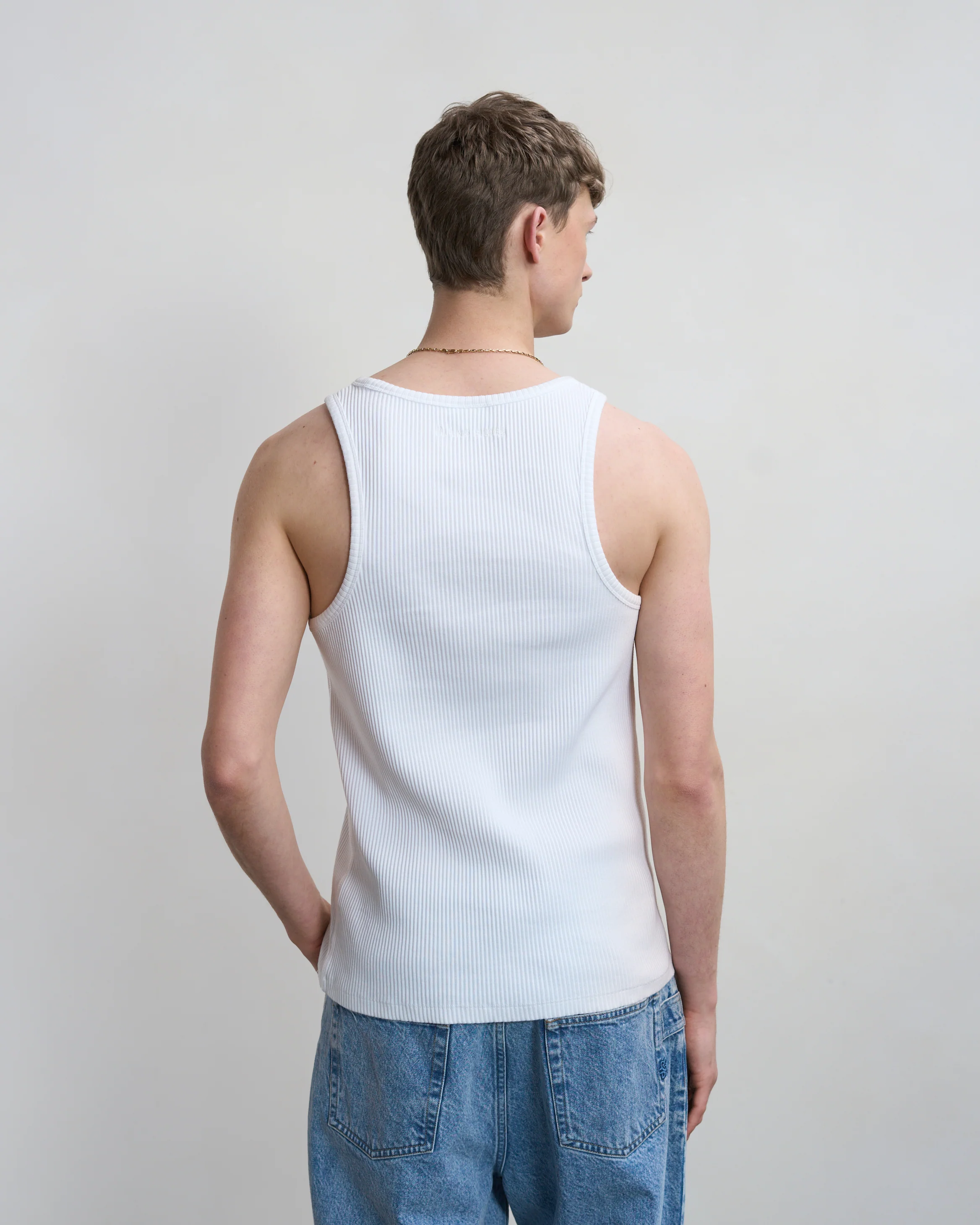 Tank Top Ribbed White - Image 5
