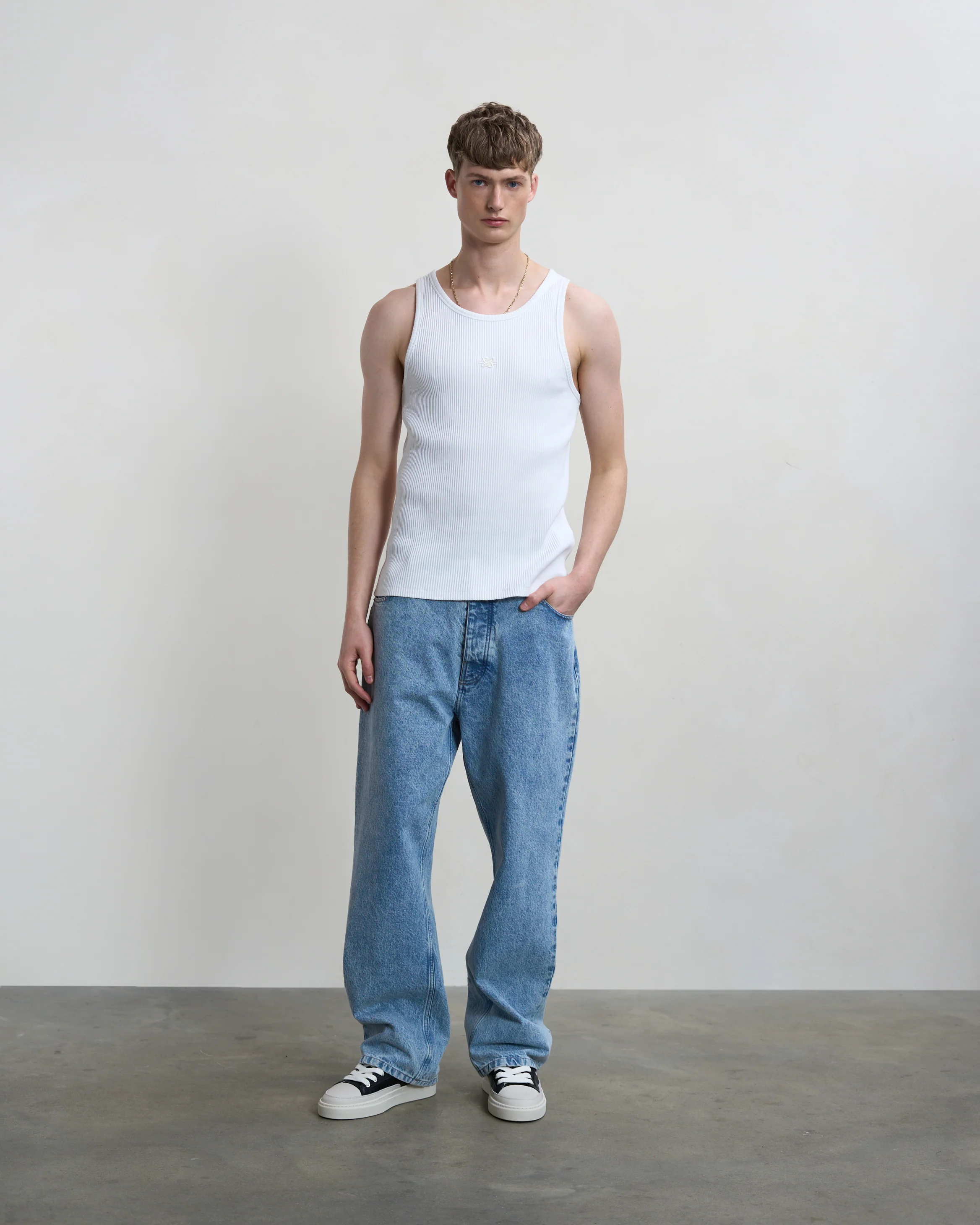 Tank Top Ribbed White - Image 8