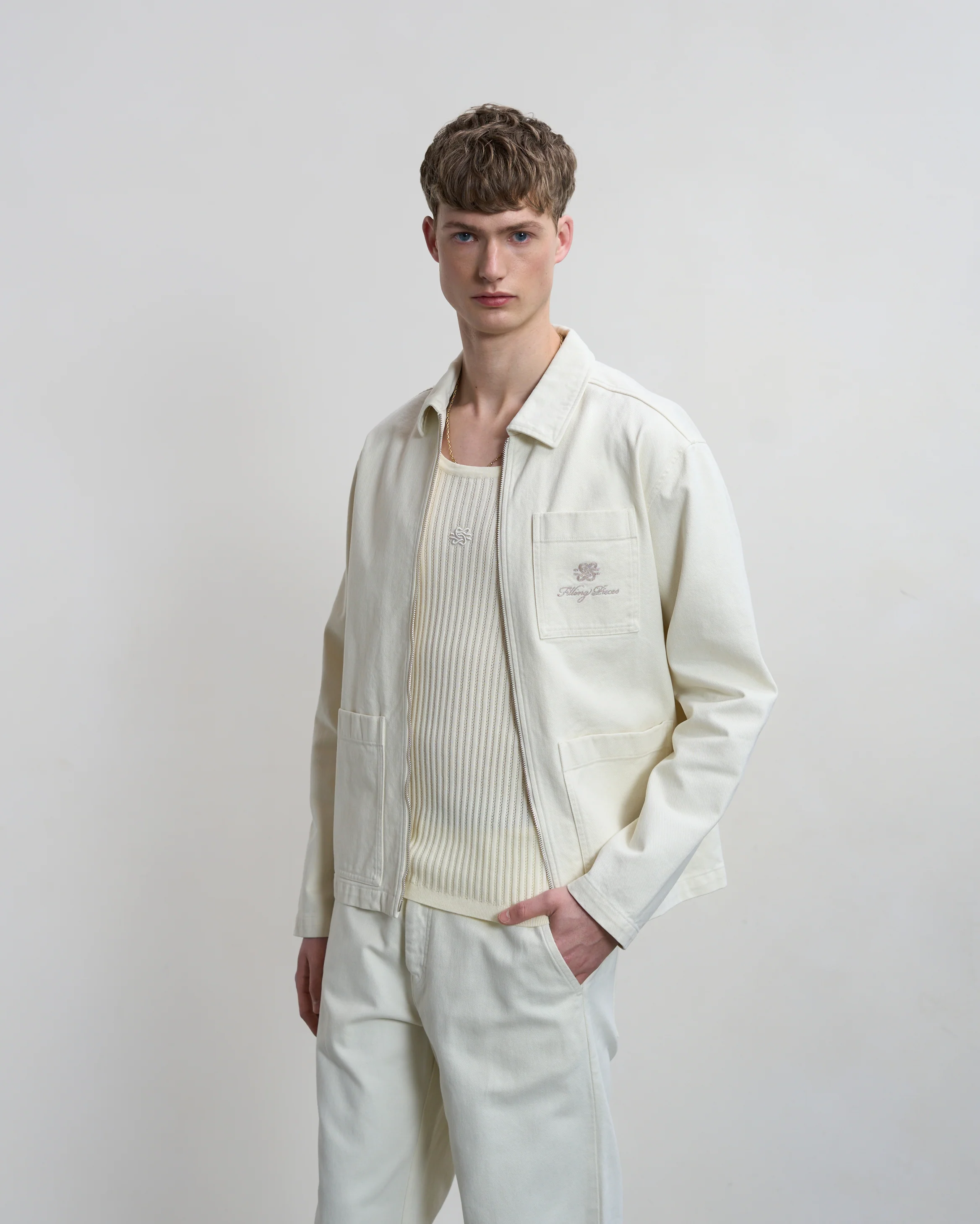 Worker Jacket Antique White - Image 4