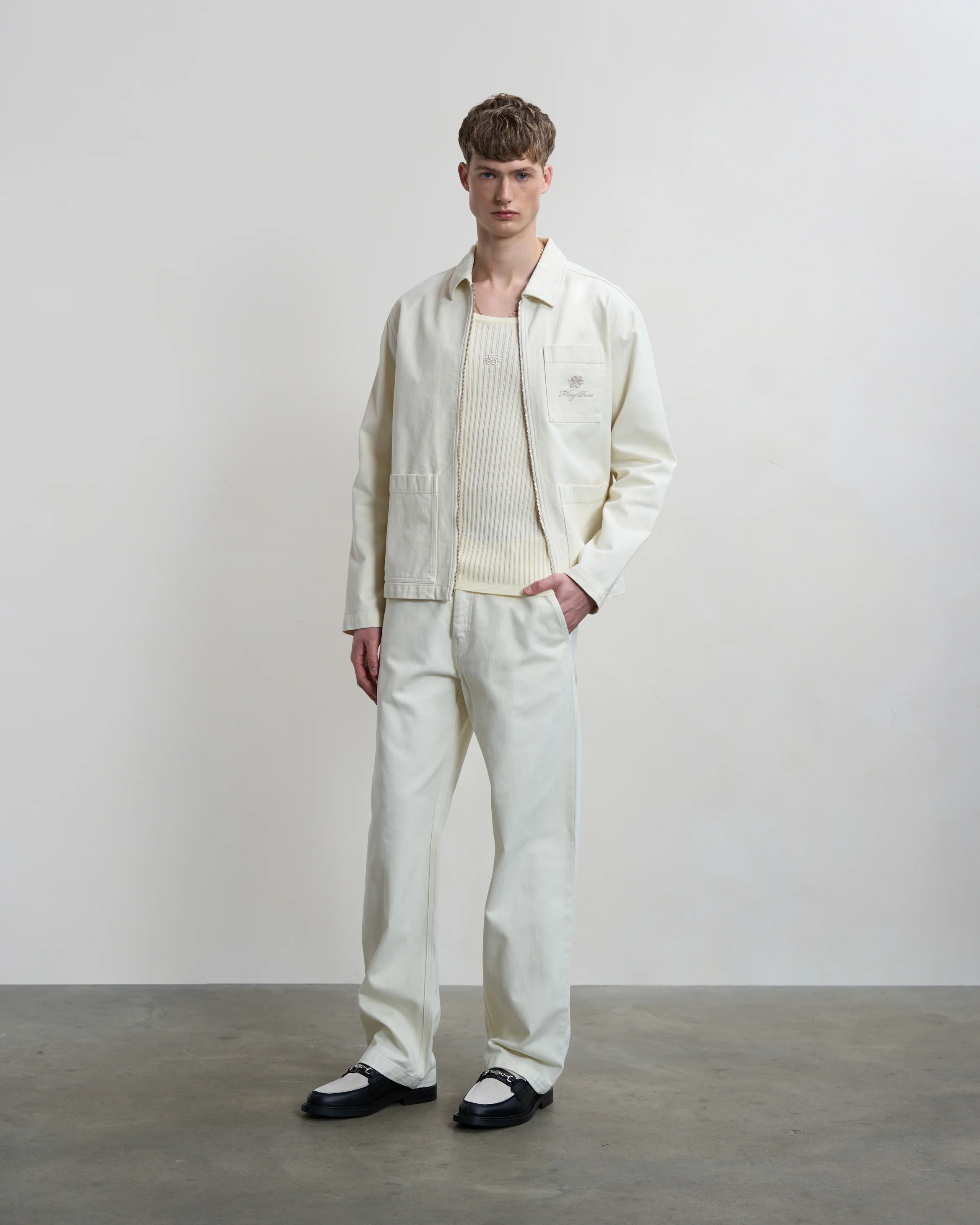 Worker Jacket Antique White - Image 5