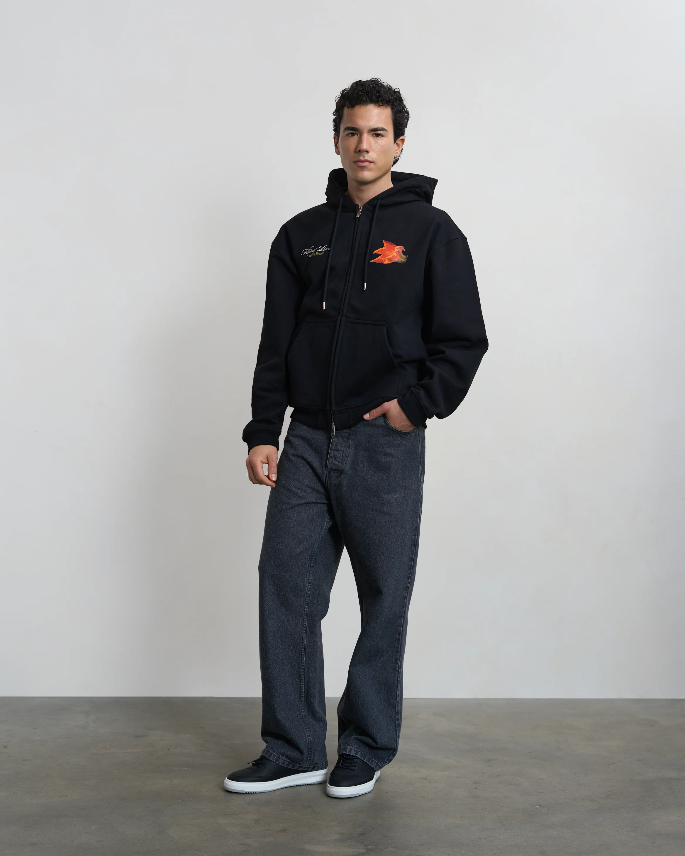 Zip Hoodie Zucchini Black - Image 4