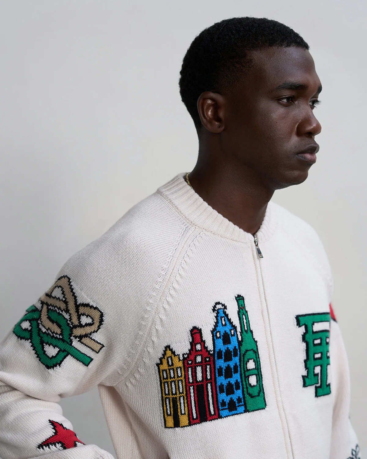 Zip Knit Heineken Antique White - Image 4